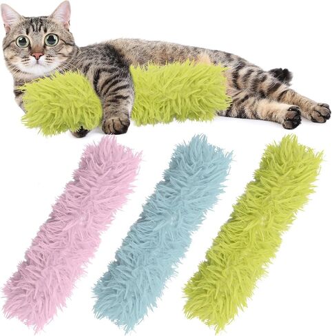 3 Pack Catnip Pillows - Soft and Durable Interactive Cat Kicker Toys With Crinkle Sound for Indoor Companion (Gray Set) in Saudi Arabia