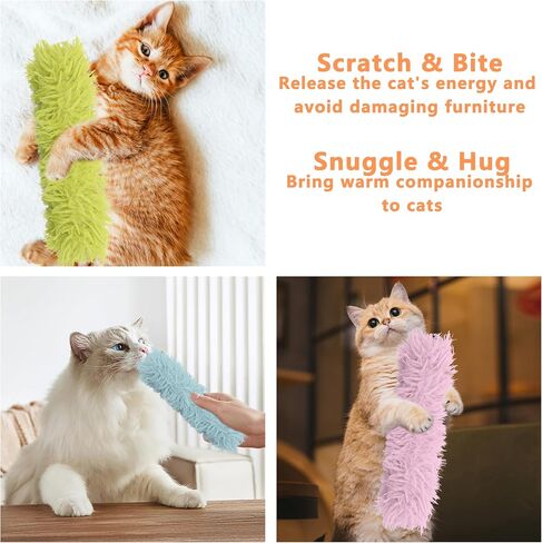 3 Pack Catnip Pillows - Soft and Durable Interactive Cat Kicker Toys With Crinkle Sound for Indoor Companion (Gray Set) in Saudi Arabia
