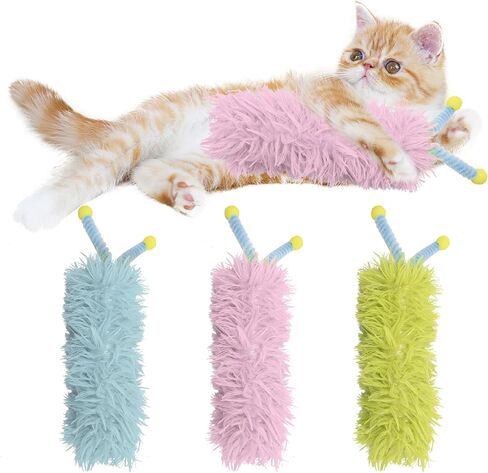 3 Pack Catnip Pillows - Soft and Durable Interactive Cat Kicker Toys With Crinkle Sound for Indoor Companion (Gray Set) in Saudi Arabia