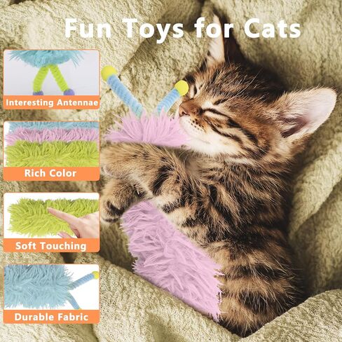 3 Pack Catnip Pillows - Soft and Durable Interactive Cat Kicker Toys With Crinkle Sound for Indoor Companion (Gray Set) in Saudi Arabia