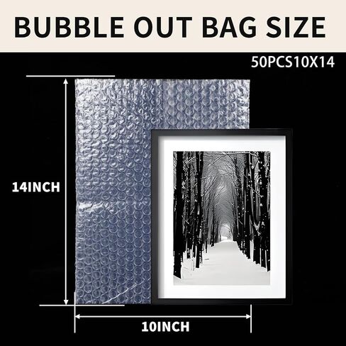 50Pcs 8 x 10 Inch Bubble Out Bag, Double Walled Wrap Pouches, Cushioning Protective Bubble Pouch for Shipping, Storage, Mailing Packing fragile item and Supplies Dishes Glass Plates Packaging in Kuwait