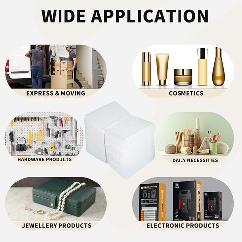 50Pcs 8 x 10 Inch Bubble Out Bag, Double Walled Wrap Pouches, Cushioning Protective Bubble Pouch for Shipping, Storage, Mailing Packing fragile item and Supplies Dishes Glass Plates Packaging in Kuwait