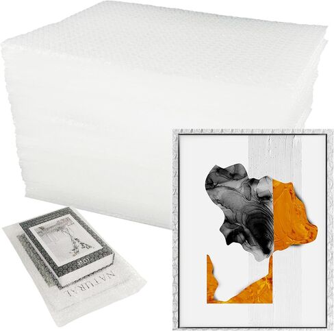 50Pcs 8 x 10 Inch Bubble Out Bag, Double Walled Wrap Pouches, Cushioning Protective Bubble Pouch for Shipping, Storage, Mailing Packing fragile item and Supplies Dishes Glass Plates Packaging in Kuwait