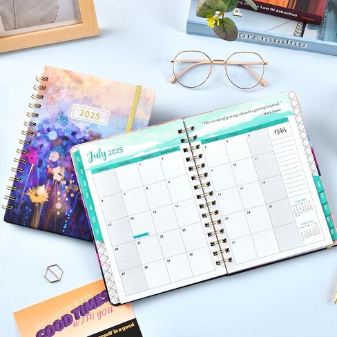Monthly Planner/Calendar - 2 Year Monthly Planner 2025-2027, 9" x 11", July 2025 - June 2027, Calendar 2025-2027, Holidays, Monthly Tabs, Inner Pocket, Note Pages in Saudi Arabia