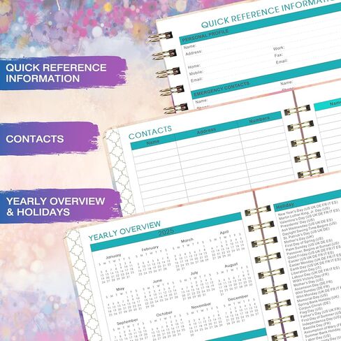 Monthly Planner/Calendar - 2 Year Monthly Planner 2025-2027, 9" x 11", July 2025 - June 2027, Calendar 2025-2027, Holidays, Monthly Tabs, Inner Pocket, Note Pages in Saudi Arabia