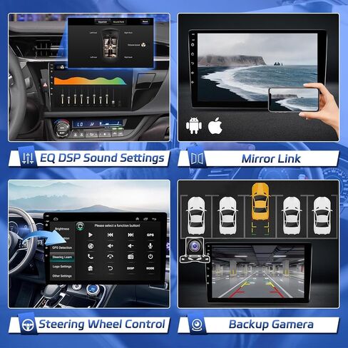 راديو Leadfan Android لسيارة Toyota Corolla 2013 2014 2015 2016 شاشة لمس ستيريو مع Apple CarPlay Android Auto، 10.1 بوصة وحدة استقبال صوت السيارة بلوتوث واي فاي GPS ملاحة FM كاميرا خلفية SWC in Saudi Arabia