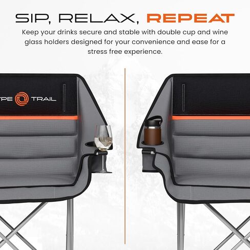 Double Camping Chair For Adults with Cup & Wine Holder - Folding Loveseat Camping Chair - Mesh Carry Bag - Double Lawn Chairs for Adults 2 Person Camping Chair for Beach Camping Couch & Camping Sofa in Saudi Arabia