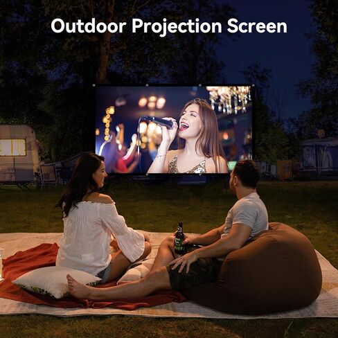 شاشة عرض محمولة 120 بوصة 16:9 قابلة للطي بدقة 4K HD خالية من التجاعيد وخفيفة الوزن، شاشة عرض داخلية وخارجية، شاشة أفلام خفيفة الوزن لمسرح الفناء الخلفي للمنزل in Kuwait