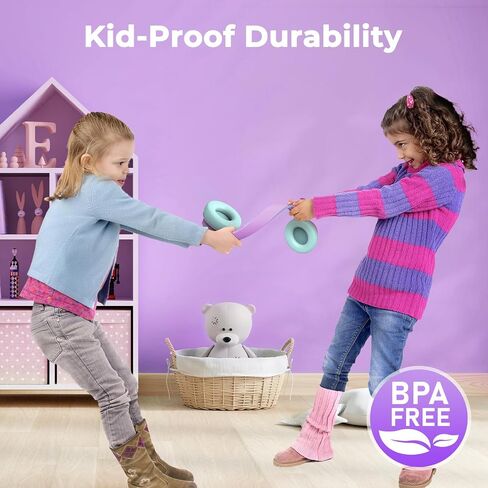 iClever BTH26 Active Noise Cancelling Headphones for Kids, 60H Playtime | SafeSound Tech 3.1, USB C Fast Charging, Bluetooth5.4, Kids Bluetooth Headphones, with Mic AUX Cord for iPad Airplane, Purple in Kuwait