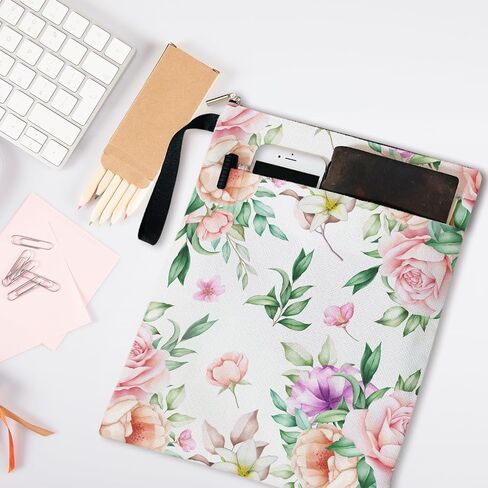 Daisy Flower Book Cover, Book Sleeve with Zipper, Book Pouch Book Cover Kindle Protector Sleeve, Book Sleeve for Book Lovers Gifts for Women, Floral Gifts for Wife Librarian Bookworm Bookish -26 in Saudi Arabia