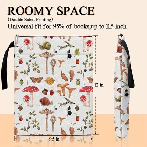 Daisy Flower Book Cover, Book Sleeve with Zipper, Book Pouch Book Cover Kindle Protector Sleeve, Book Sleeve for Book Lovers Gifts for Women, Floral Gifts for Wife Librarian Bookworm Bookish -26 in Saudi Arabia