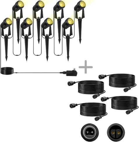 2pcs 6.5FT Extenstion Cord for Landscape Spotlights, NOT Smart Landscape Lights in Saudi Arabia