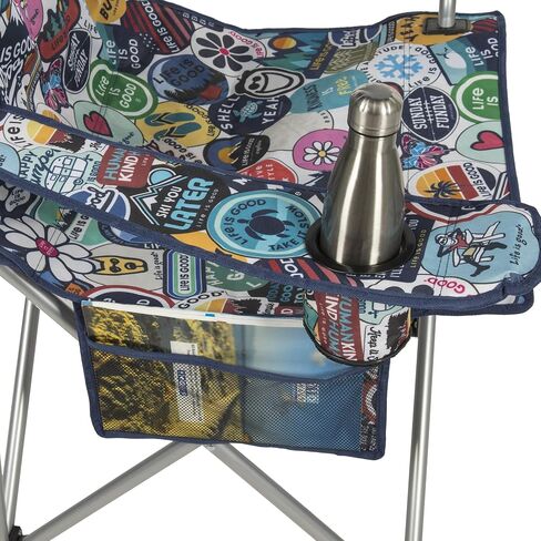 Life is Good Max Shade Chair, Portable Folding Chair with Canopy and Cup Holders for Beach, Sports, Tailgates, Camping, Fishing in Saudi Arabia