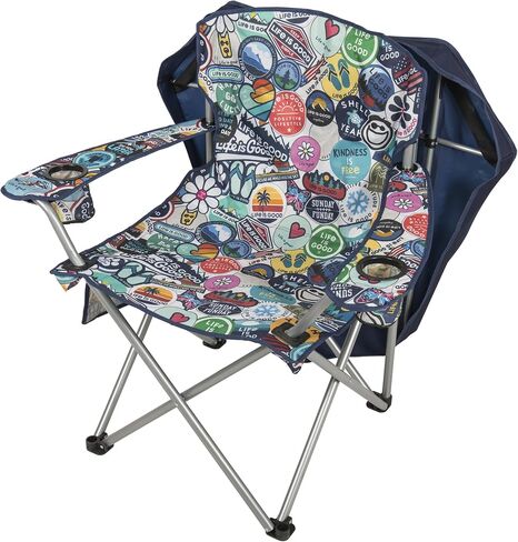Life is Good Max Shade Chair, Portable Folding Chair with Canopy and Cup Holders for Beach, Sports, Tailgates, Camping, Fishing in Saudi Arabia