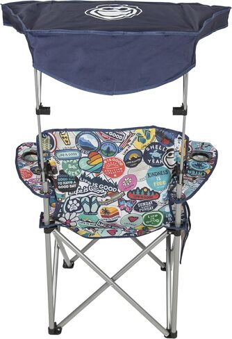 Life is Good Max Shade Chair, Portable Folding Chair with Canopy and Cup Holders for Beach, Sports, Tailgates, Camping, Fishing in Saudi Arabia