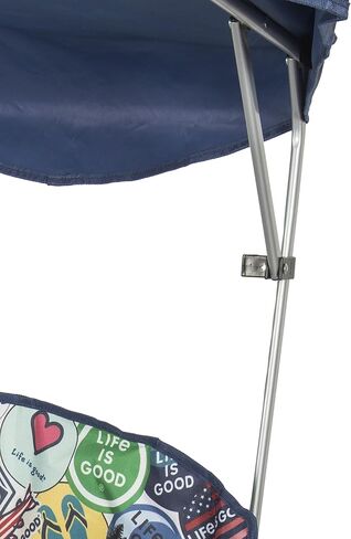 Life is Good Max Shade Chair, Portable Folding Chair with Canopy and Cup Holders for Beach, Sports, Tailgates, Camping, Fishing in Saudi Arabia