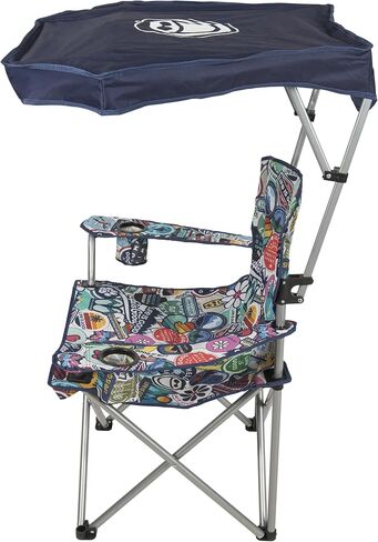 Life is Good Max Shade Chair, Portable Folding Chair with Canopy and Cup Holders for Beach, Sports, Tailgates, Camping, Fishing in Saudi Arabia