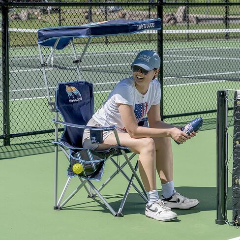 Life is Good Max Shade Chair, Portable Folding Chair with Canopy and Cup Holders for Beach, Sports, Tailgates, Camping, Fishing in Saudi Arabia