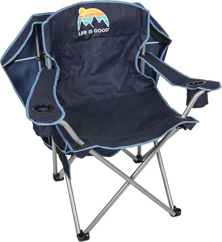 Life is Good Max Shade Chair, Portable Folding Chair with Canopy and Cup Holders for Beach, Sports, Tailgates, Camping, Fishing in Saudi Arabia