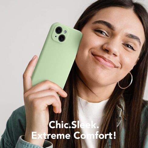 Magnetic for iPhone 13 Case, Compatible with MagSafe, [Full Camera Protection][2 Screen Protectors] Silicone Shockproof Protective Phone Case for iPhone 13 6.1", Matcha in Saudi Arabia