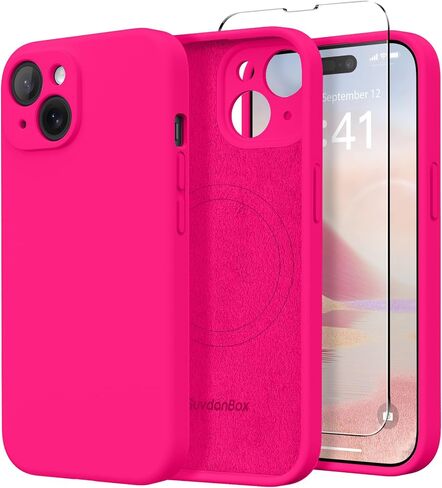 Magnetic for iPhone 13 Case, Compatible with MagSafe, [Full Camera Protection][2 Screen Protectors] Silicone Shockproof Protective Phone Case for iPhone 13 6.1", Matcha in Saudi Arabia