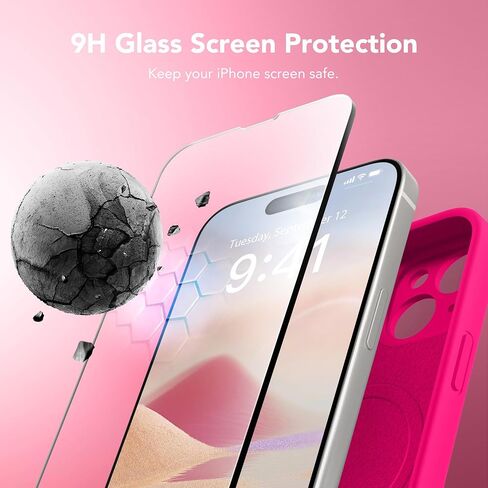 Magnetic for iPhone 13 Case, Compatible with MagSafe, [Full Camera Protection][2 Screen Protectors] Silicone Shockproof Protective Phone Case for iPhone 13 6.1", Matcha in Saudi Arabia