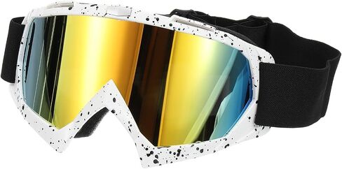PATIKIL Dirt Bike Goggles, Motorcycle Goggles ATV Goggles Ski Goggles Racing Helmet Goggles Windproof for Mountaineering Sky Diving Ski Riding, Black with Transparent Lenses in Saudi Arabia