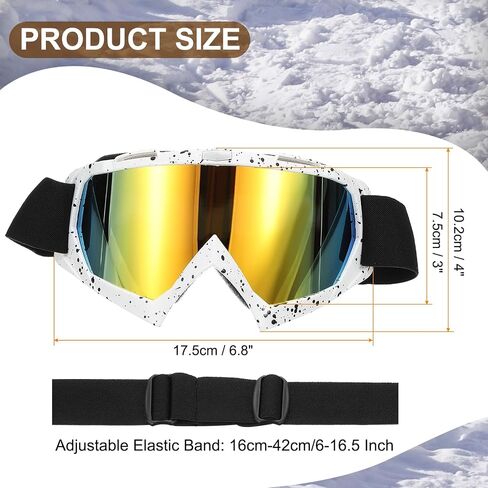 PATIKIL Dirt Bike Goggles, Motorcycle Goggles ATV Goggles Ski Goggles Racing Helmet Goggles Windproof for Mountaineering Sky Diving Ski Riding, Black with Transparent Lenses in Saudi Arabia