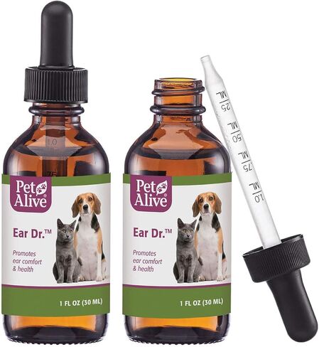PetAlive Ear Dr. - قطرات الأذن الطبيعية تعزز راحة الأذن وصحتها لدى القطط والكلاب - تخفف من إزعاج الأذن وتقلل من الخدش المستمر - تحافظ على قنوات أذن الحيوانات الأليفة نظيفة وواضحة - 30 مل in Saudi Arabia