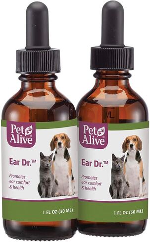 PetAlive Ear Dr. - قطرات الأذن الطبيعية تعزز راحة الأذن وصحتها لدى القطط والكلاب - تخفف من إزعاج الأذن وتقلل من الخدش المستمر - تحافظ على قنوات أذن الحيوانات الأليفة نظيفة وواضحة - 30 مل in Saudi Arabia