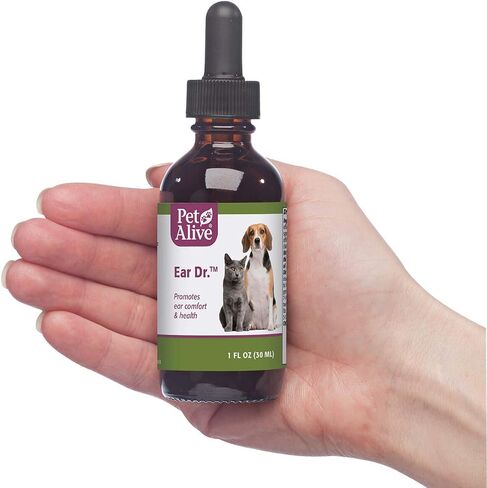 PetAlive Ear Dr. - قطرات الأذن الطبيعية تعزز راحة الأذن وصحتها لدى القطط والكلاب - تخفف من إزعاج الأذن وتقلل من الخدش المستمر - تحافظ على قنوات أذن الحيوانات الأليفة نظيفة وواضحة - 30 مل in Saudi Arabia