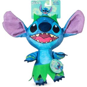 Lilo and Stitch Bow Wow Luau Plush Dog Toy, – Squeaker & Crinkle Sound – Cute Dog Toy for Disney Fans, 9 Inch