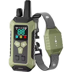 Dog Training Collar with Remote IP67 Waterproof Electric Collar with 3 Training Modes 9 Level Sound 9 Level Vibration Safe Shock(1-99) Rechargeable e-Collar for All Breeds