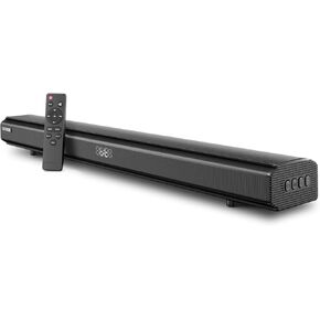 Soundbar, 100Watts-32 Inches Sound Bar for Smart TV, with 6 Built-in Speakers (2 Surround Bass),3EQ Modes, Bluetooth Sound Bar with HDMI(ARC), Optical, AUX, COA and USB Inputs (Black)