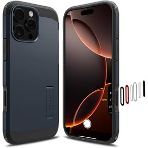 Spigen Tough Armor T (Ai) MagFit Designed for iPhone 16 Pro Max Case [Camera Control Button Cover] [Kickstand] [Military-Grade Protection] Compatible with MagSafe - Black