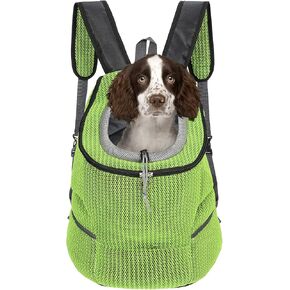 Mile High Life | Hiking Outdoor Pet Carrier Backpack | Kitty Puppy Cat Carrier | Dog Carrier for Small Dogs | Dog Backpack w Breathable Mesh with Soft Padding(Comb Lime Green, Small (Pack of 1))