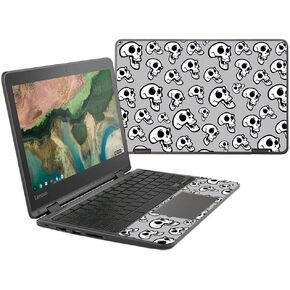MightySkins Skin Compatible with Lenovo 300e Chromebook 11.6" (2018) - Laughing Skulls | Protective, Durable, and Unique Vinyl Decal wrap Cover | Easy to Apply, Remove | Made in The USA
