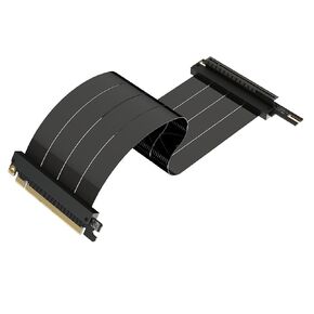 LINKUP - AVA5 PCIE 5.0 Riser Cable | Future Proof for Gen 5 GPU Vertical Mount | x16 128GB/s Speed | Compatible with PCIe 4.0 & WRX80/WRX90E | Right Angle, Black 15cm