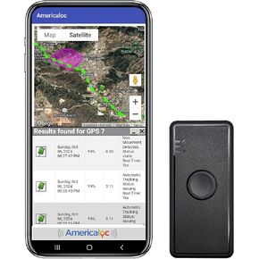 Americaloc Mini Seven GPS Tracker – Up to 4 Months Battery Life for Vehicles, Assets & People. Rechargeable. Magnetic Base Included