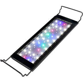 LED Aquarium Light, Full Spectrum Fish Tank Led Light with Aluminum Alloy Shell Extendable Brackets (48-54 in)