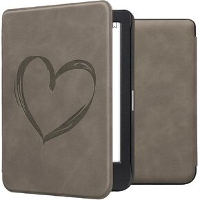 غطاء kwmobile متوافق مع Kobo Clara BW/غطاء ملون - حافظة القارئ الإلكتروني - Meow Meow Gray