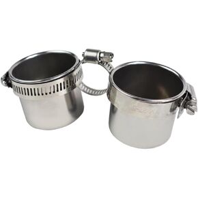 balacoo Bird Water Feeder Dishes Bird Bowl for Cage Coop Cups Parrot Food Hanging Pet Animal Stainless Steel Birdcage Bowls Feeding Perches Play Stand with Clamp 16x6. 5cm