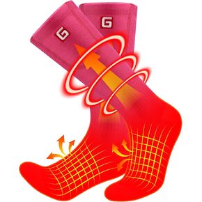 Autocastle 4000mAh Heated Socks Rechargeable Electric Battery Heated Stockings,Men Women Winter Warm Battery Powered Heat Insulated Sox Kit,Novelty Climb Hike Hunt Ski Cycle Foot Warmer,12Hours
