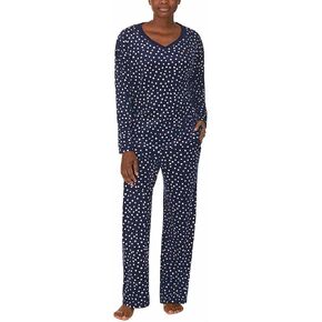 Nautica Women's 2 Piece Fleece Pajama Sleepwear Set (X-Small, Red)