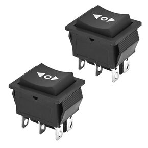 3Pcs Boat Rocker Switch with Waterproof Protective Cover 4 Pin 2 Position Rocker Toggle Switch ON/Off AC 125V/20A 250V/16A for Boat with RedLight DPST KCD4