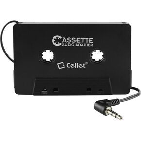 Cellet 3.5mm Stereo Audio Aux Cable for Stereo, Car Audio Cassette to Aux Adapter, 3.5 MM Auxillary Cable Tape Adapter