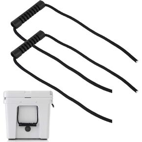 Cooler Replacement Handles Rope, Cooler Handle Replacement Compatible with Yeti Tundra & Rtic Coolers, Yeti Cooler Handles Black (2 Pack)