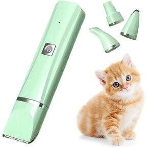 Dog Hair Clipper 4-in-1 Grooming Set with Nail Sharpener,Adaptable for Large and Small Dogs and Cats,Lower Noise USB Rechargeable pet Clippe