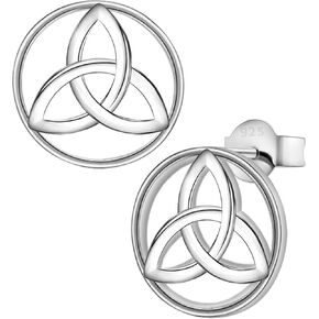 Celtic Earrings Witches Knot Earrings 925 Sterling Silver Celtic Stud Earrings Witch Celtic Knot Earrings Nudo de Bruja Plata 925 Original Good Luck Irish Jewelry Gift for Women in Saudi Arabia