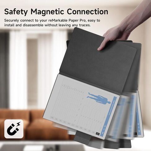 حافظة Ayotu للورق الرائع Pro، حافظة كتب من جلد البولي يوريثان الفاخر مع مشبك قلم، غطاء مغناطيسي ذكي للورق الرائع Pro مقاس 11.8 بوصة فقط، حزمة مع عضوية متميزة (رمادي) in Kuwait